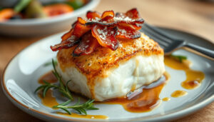 Torskrygg med bacon och parmesan – enkelt & lyxigt recept